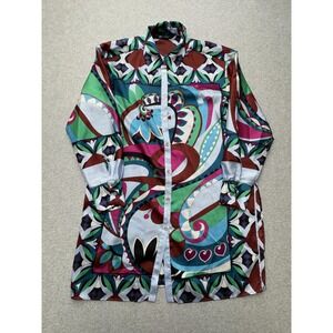 Zara Shirt Womens XS‎ Abstract Print Long Sleeve Button Up Top Blouse